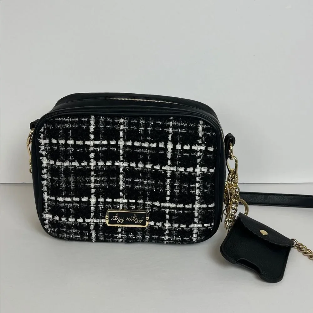 Itzy Ritzy The Double Take Crossbody Diaper Bag Kelly Tweed Classic Preppy Baby